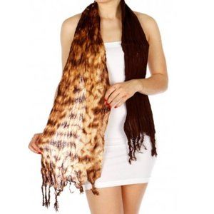 Ombre Brown with Wrinkles scarf